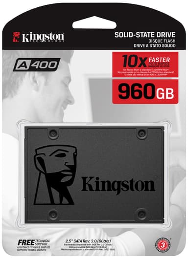 Kingston A400 (7 mm) sisäinen SSD-muisti 960 GB