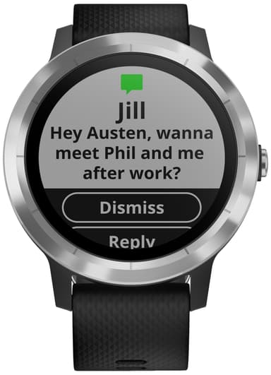 Garmin Vivoactive 3 GPS älykello (musta/teräs)