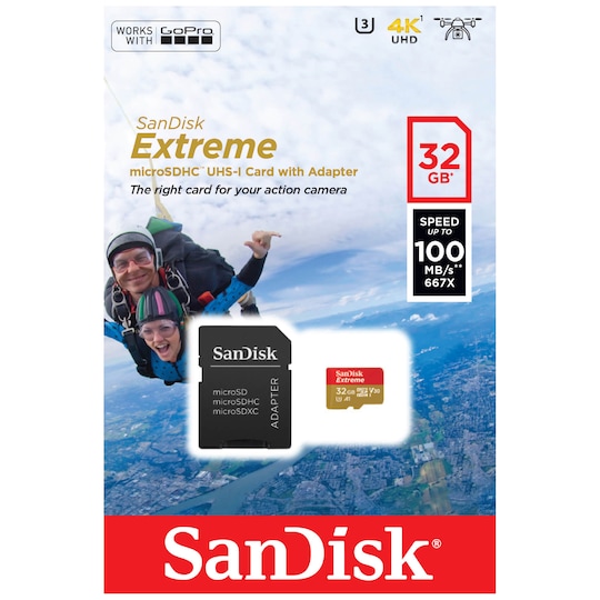 SanDisk Extreme  Micro SDHC muistikortti 32 GB