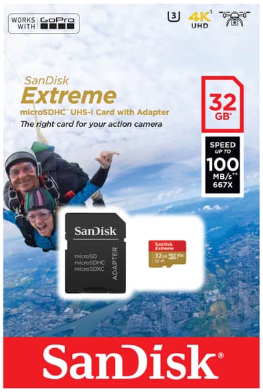 SanDisk Extreme  Micro SDHC muistikortti 32 GB