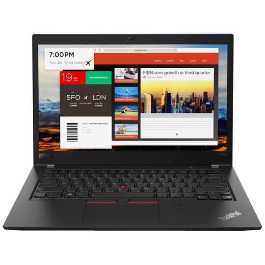 Lenovo ThinkPad T480s 14" kannettava (musta)