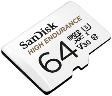 SanDisk MicroSDXC Endurance muistikortti SD adapterilla 64 GB