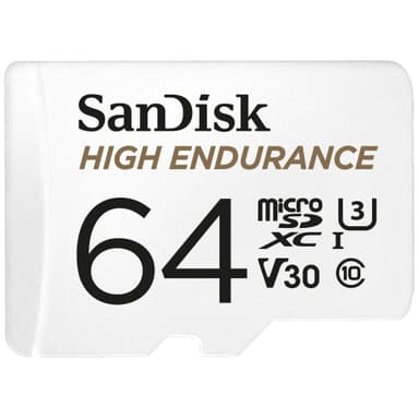 SanDisk MicroSDXC Endurance muistikortti SD adapterilla 64 GB