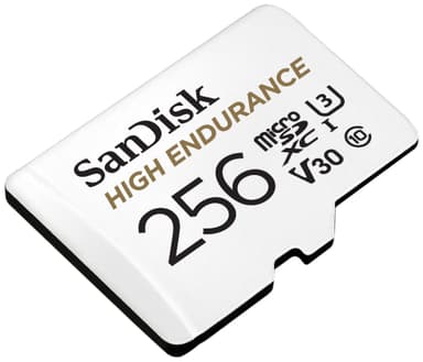 SanDisk MicroSDXC Endurance muistikortti SD adapterilla 256 GB