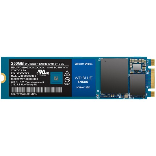 WD Blue SN500 NVMe SSD muisti 250 GB