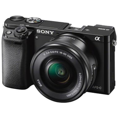 Sony A6000 järjestelmäkamera + 16-50mm PZ (musta)
