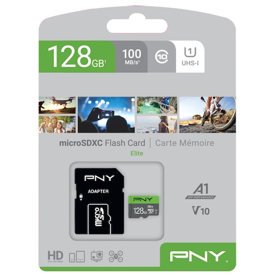 PNY Elite Micro SD V10 muistikortti 128 GB