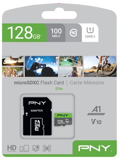 PNY Elite Micro SD V10 muistikortti 128 GB