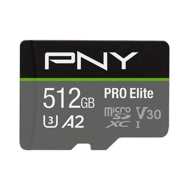 PNY PRO Elite Micro SDXC U3 V30 muistikortti 512 GB