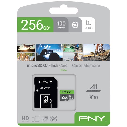 PNY Elite Micro SD V10 muistikortti 256 GB