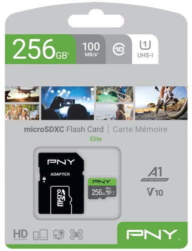 PNY Elite Micro SD V10 muistikortti 256 GB