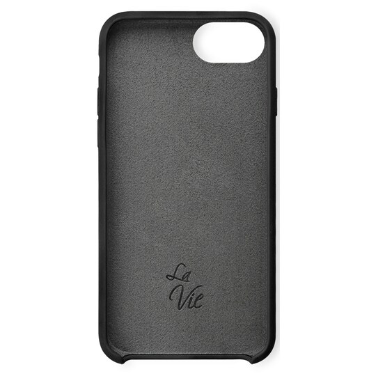 La Vie iPhone 6/7/8/SE Gen. 2 silikoninen suojakuori (musta)