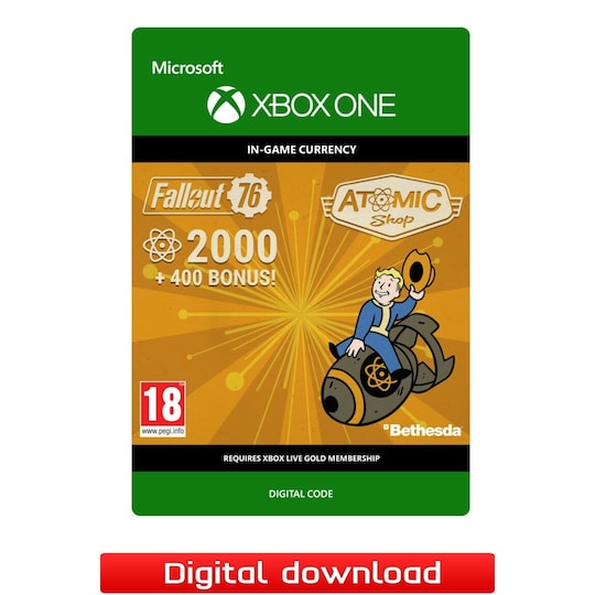 Fallout 76 2000 +400 Bonus Atoms - XOne