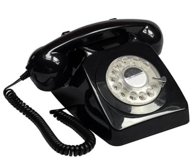 GPO 746 Retro puhelin pyöritettävällä numerolevyllä - Musta