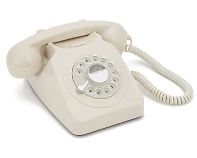 GPO 746 Retro puhelin pyöritettävällä numerokiekolla - Eebenpuu