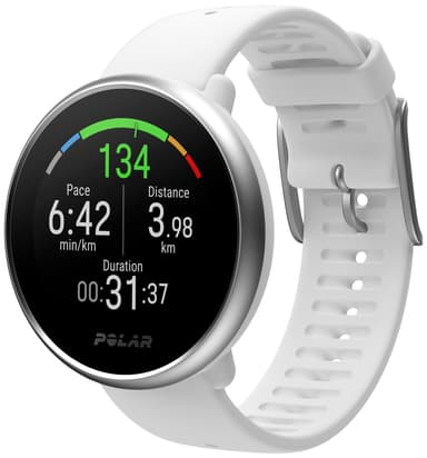 Polar Ignite urheilukello M/L (valkoinen/hopea)