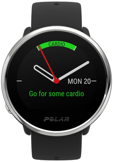Polar Ignite fitnesskello S (musta/hopea)
