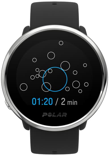 Polar Ignite fitnesskello S (musta/hopea)