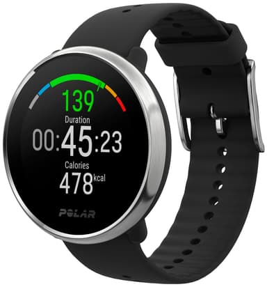 Polar Ignite fitnesskello S (musta/hopea)