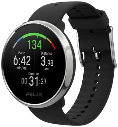 Polar Ignite fitnesskello S (musta/hopea)