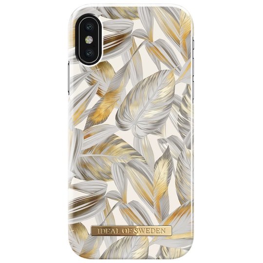 iDeal Fashion Apple iPhone X/XS suojakuori (platinum leaves)