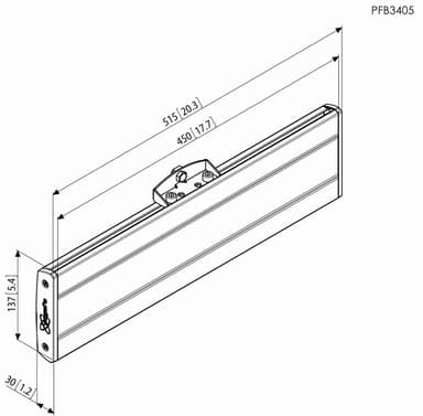 Vogels Pro PFB 3405 kiinnityskisko (hopea)