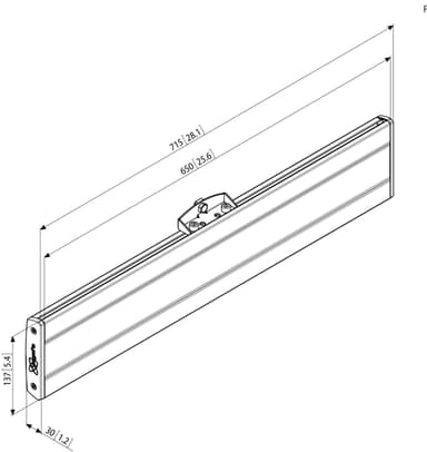 Vogels Pro PFB 3407 kiinnityskisko (musta)