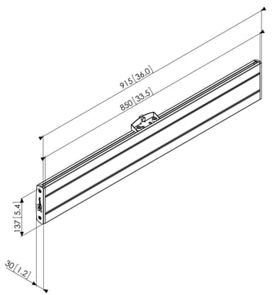 Vogels Pro PFB 3409 kiinnityskisko (musta)