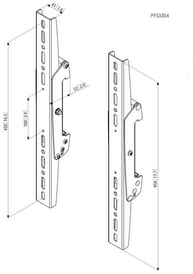 Vogels Pro PFS 3304 asennuskiskot
