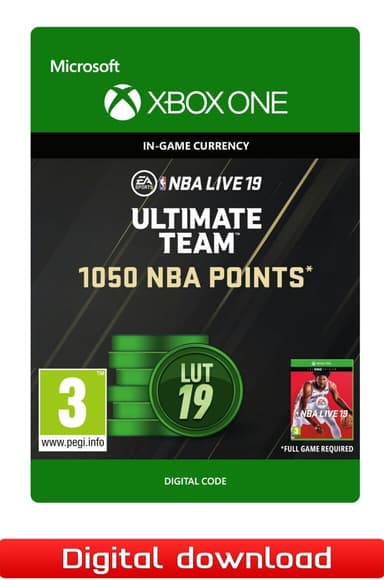 NBA LIVE 19 ULTIMATE TEAM - 1050 NBA POINTS - XOne
