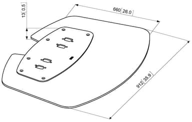Vogels Pro PFF 7030 lattiajalusta (musta)