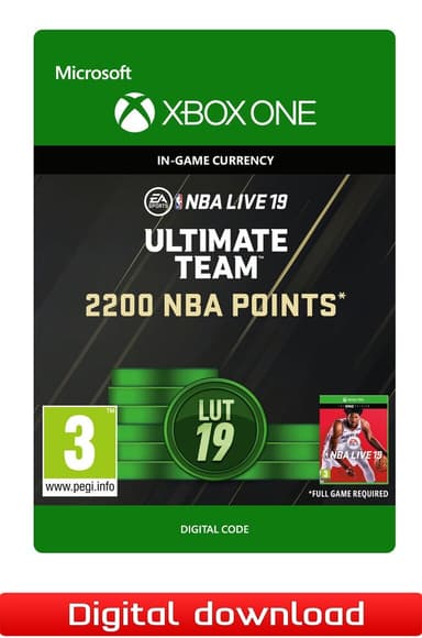 NBA LIVE 19 ULTIMATE TEAM 2200 NBA POINTS - XOne