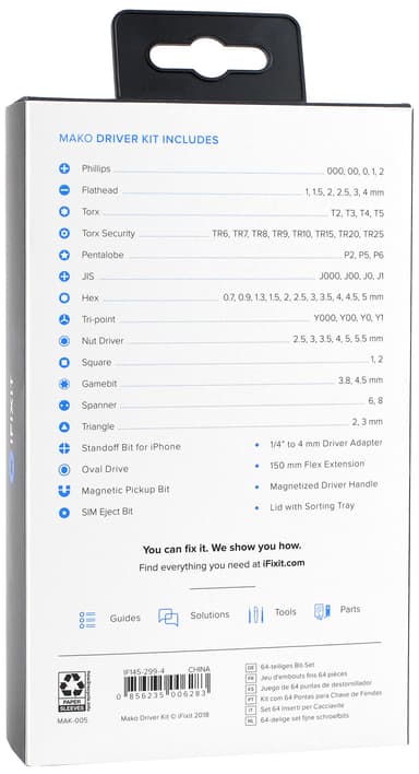 iFixit Mako Driver Kit 64-osainen ruuvimeisselisarja