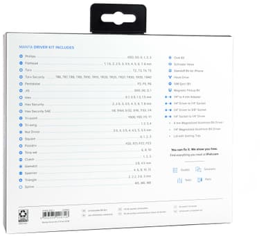 iFixit Manta Driver Kit 112-osainen ruuvimeisselisarja