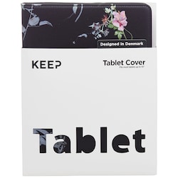 KEEP Universal 10" tabletin suojakotelo (musta kukka)