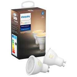 Philips Hue White Ambiance LED lamppu GU10 - 2 kpl