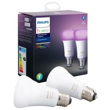 Philips Hue White and Color Ambiance LED lamppu 9 W A60 E27 (2 kpl)