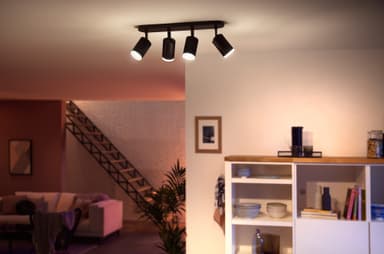 Philips Hue Fugato spottivalo musta  4x5.7W 230V
