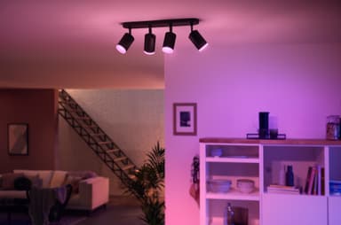 Philips Hue Fugato spottivalo musta  4x5.7W 230V