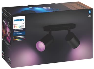 Philips Hue Fugato spottivalo musta  2x5.7W 230V