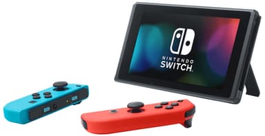 Nintendo Switch 2019 pelikonsoli + Joy-Con ohjaimet (sininen/punainen)