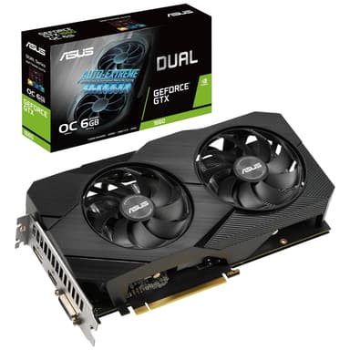 Asus GeForce Dual GTX 1660 OC Evo näytönohjain 6G