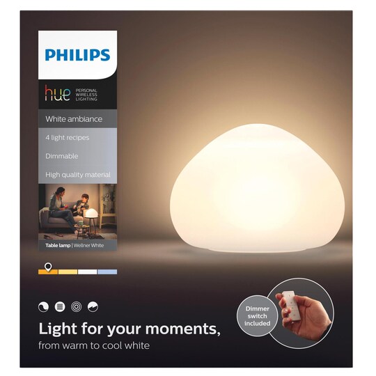 Philips Hue White ambiance Wellner pöytävalaisin (E27)