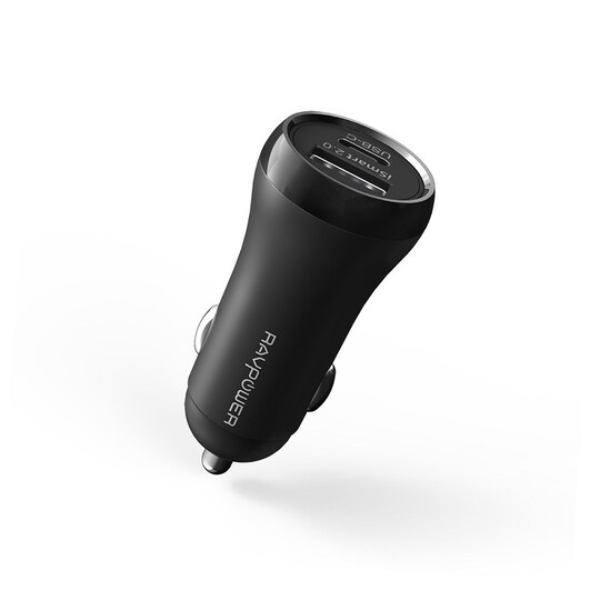 RAVPower 2-port car charger 36W USB-C ja USB-A quick charge output