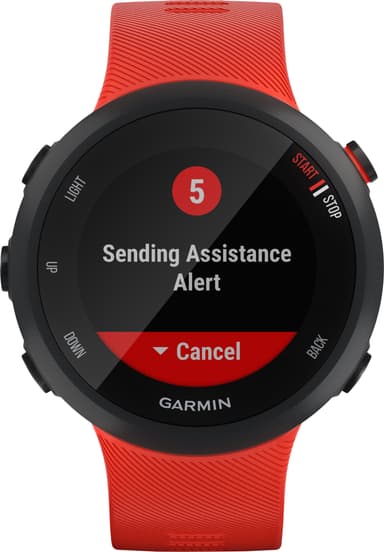 Garmin Forerunner 45 L urheilukello (musta/punainen)