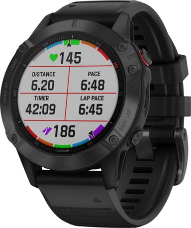 Garmin Fenix 6 Pro urheilukello 47 mm (harmaa/musta)