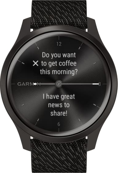 Garmin Vivomove Style hybridiälykello (tummanharmaa)