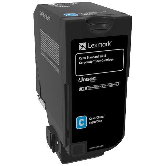 Lexmark 74C2SC0 syaani värikasetti (palautettava)