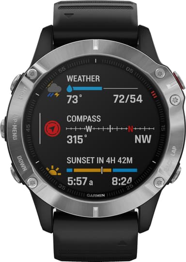 Garmin Fenix 6 urheilukello 47 mm (hopea/musta)