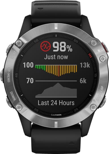 Garmin Fenix 6 urheilukello 47 mm (hopea/musta)